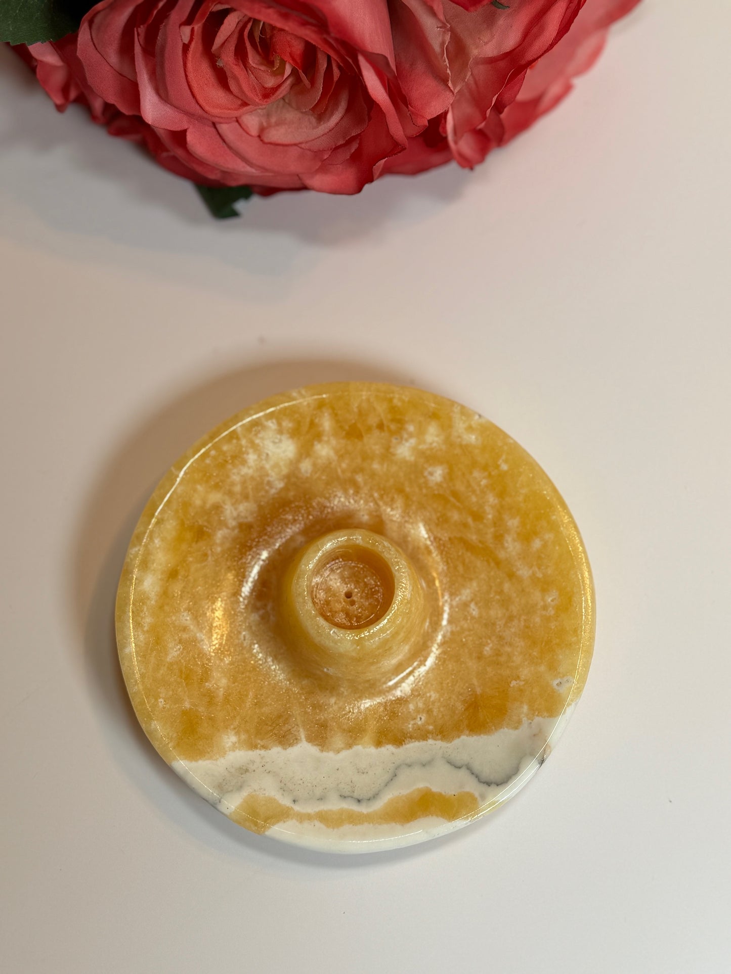 Onyx Incense Holder Round