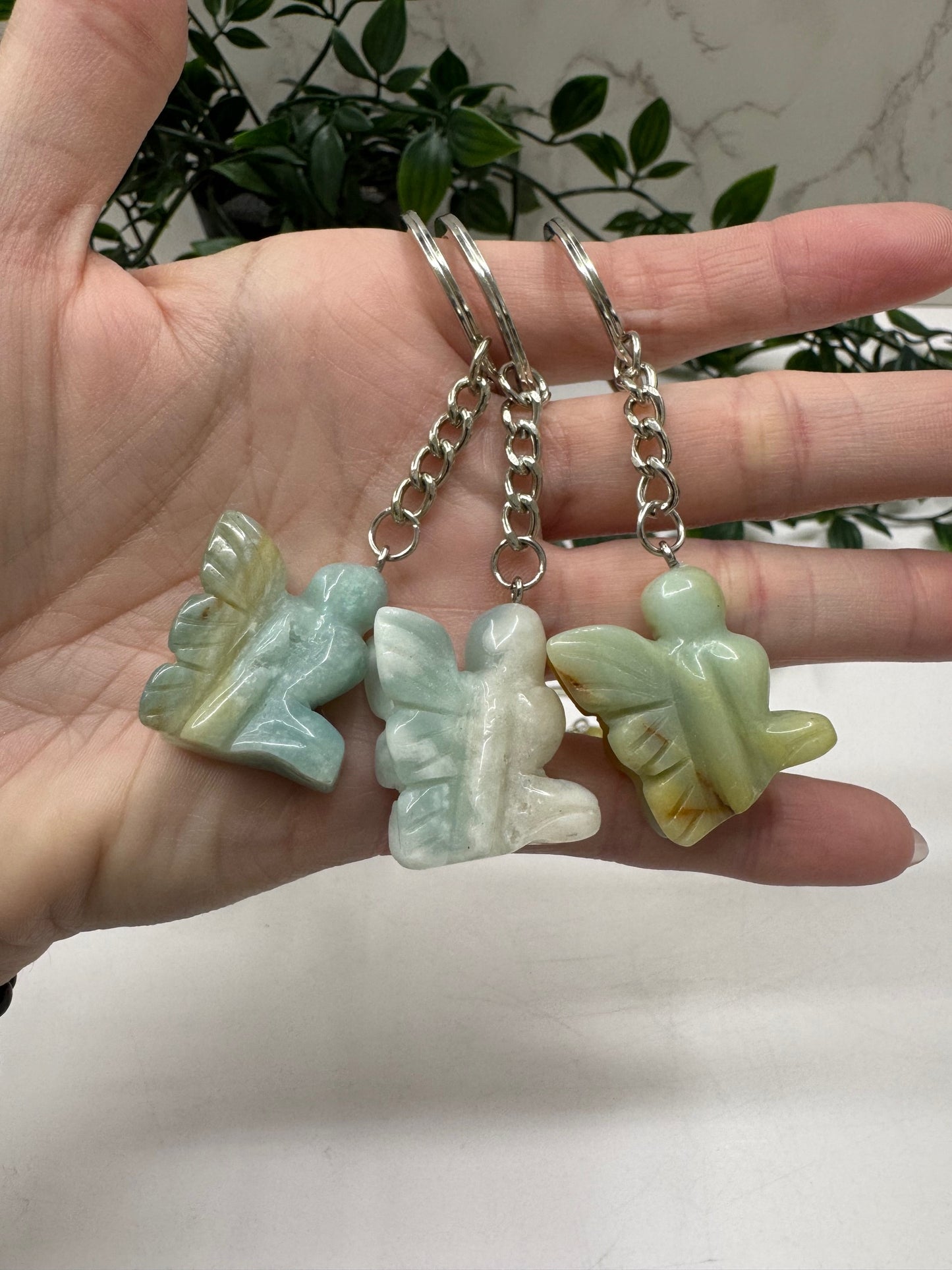 Caribbean Calcite Fairy Keychain
