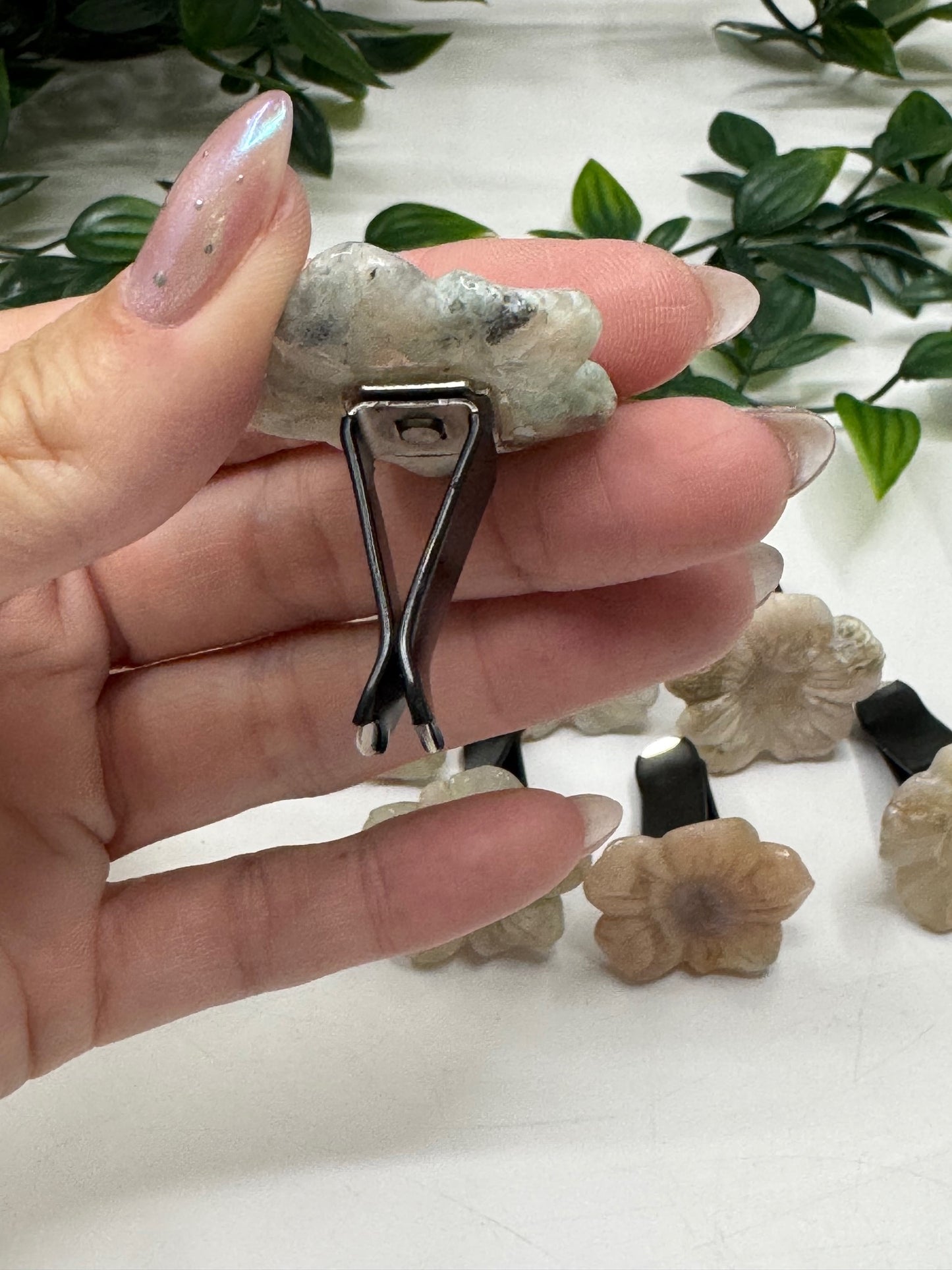 Flower Agate Flower Car Vent Clip