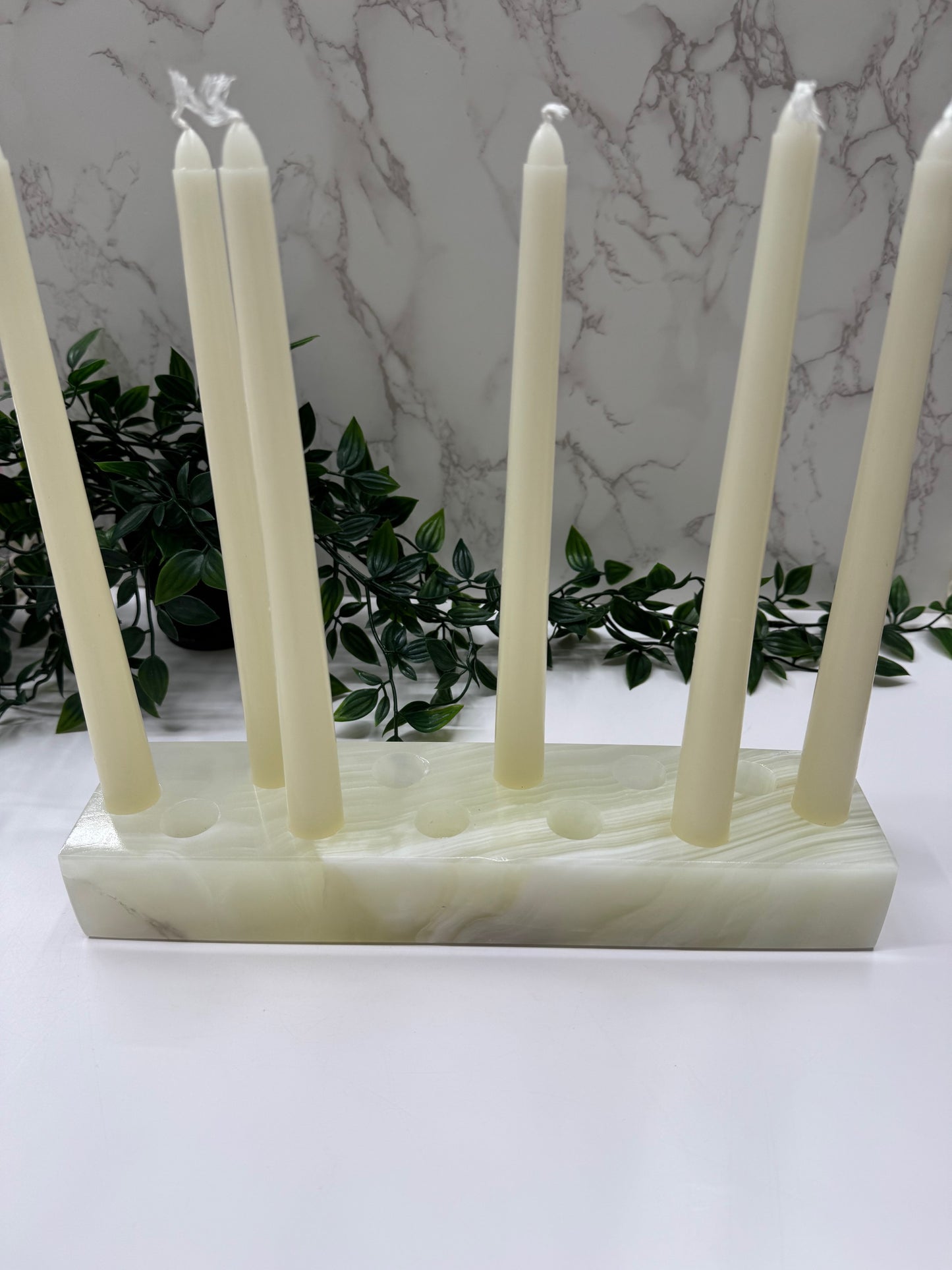 Onyx/Calcite long candle holder A