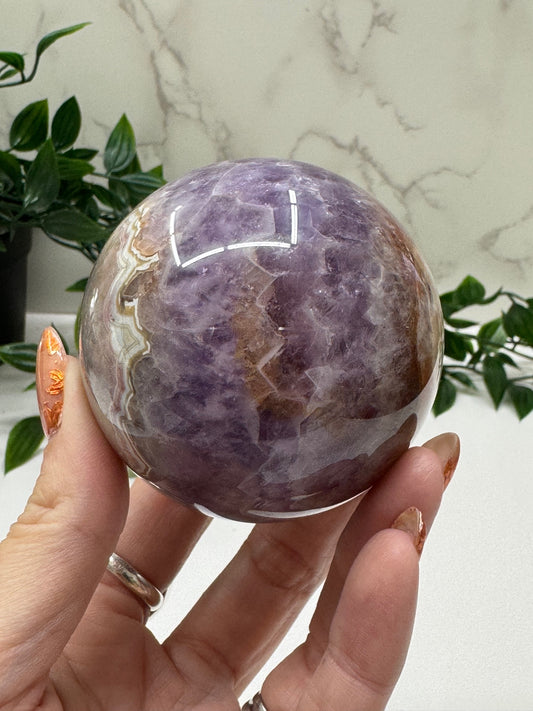 Amethyst & Agate Sphere A