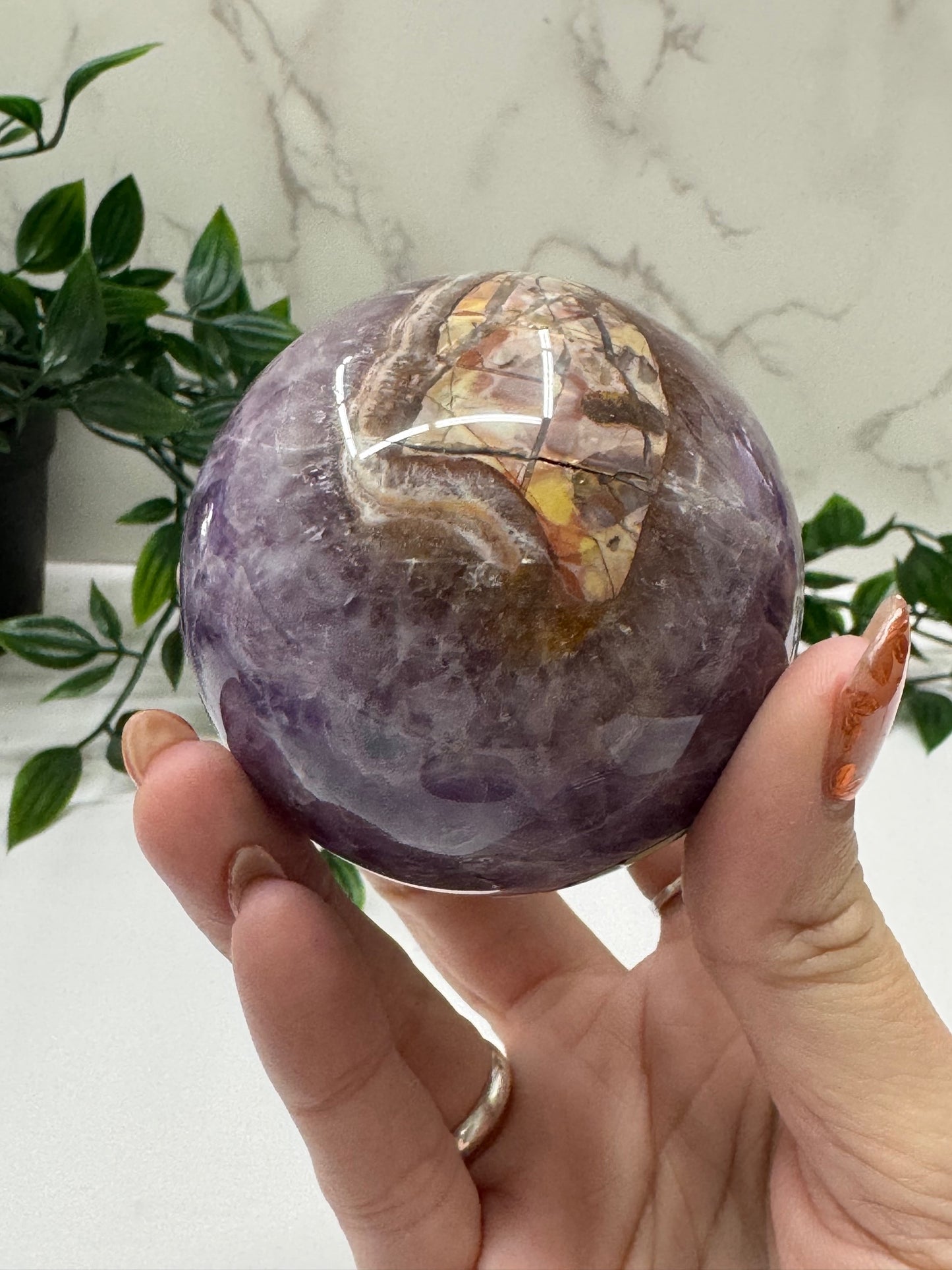 Amethyst & Agate Sphere