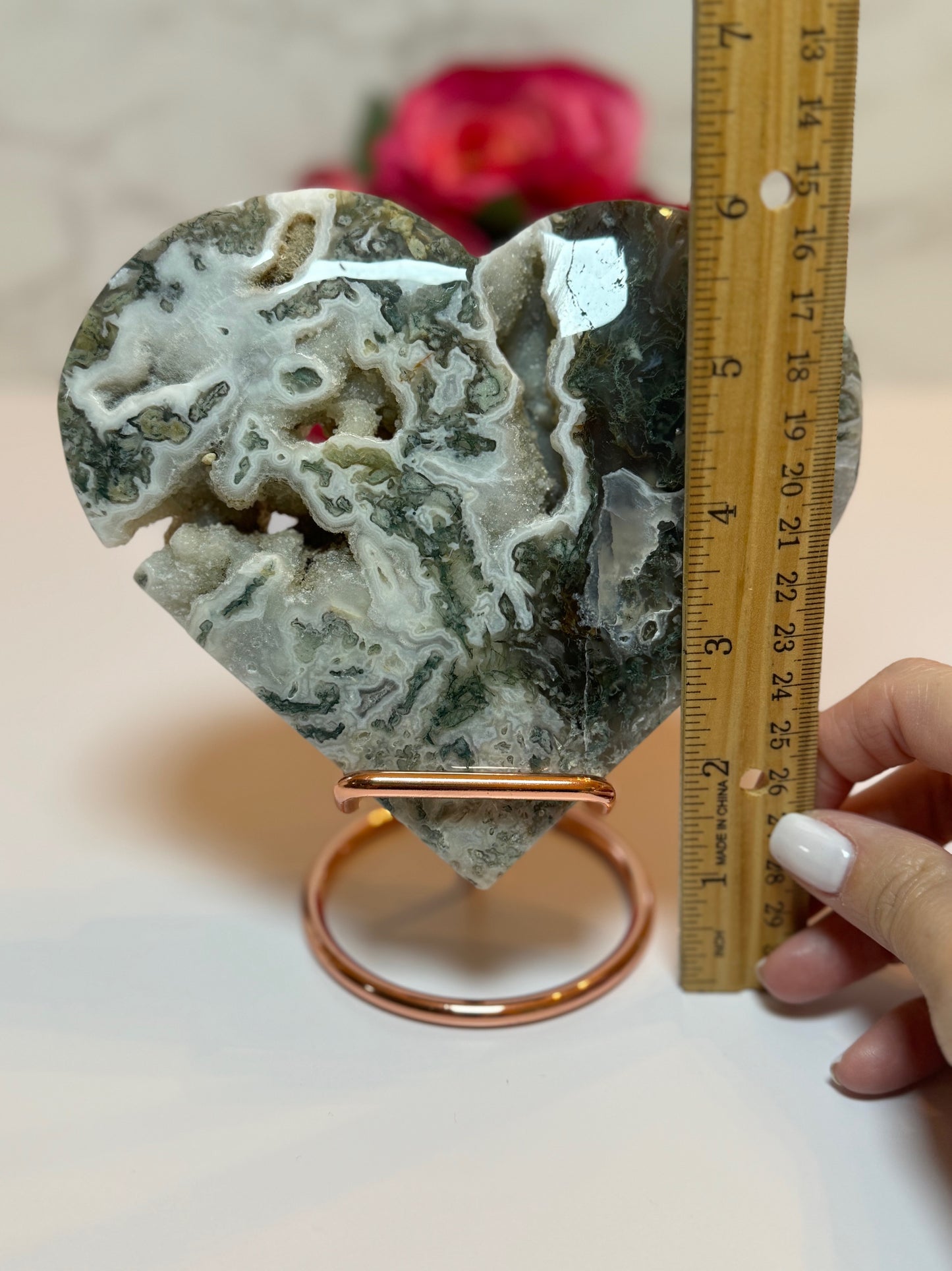 Moss Heart with Stand