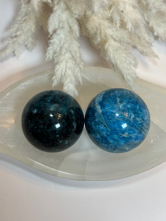 Blue Apatite Spheres