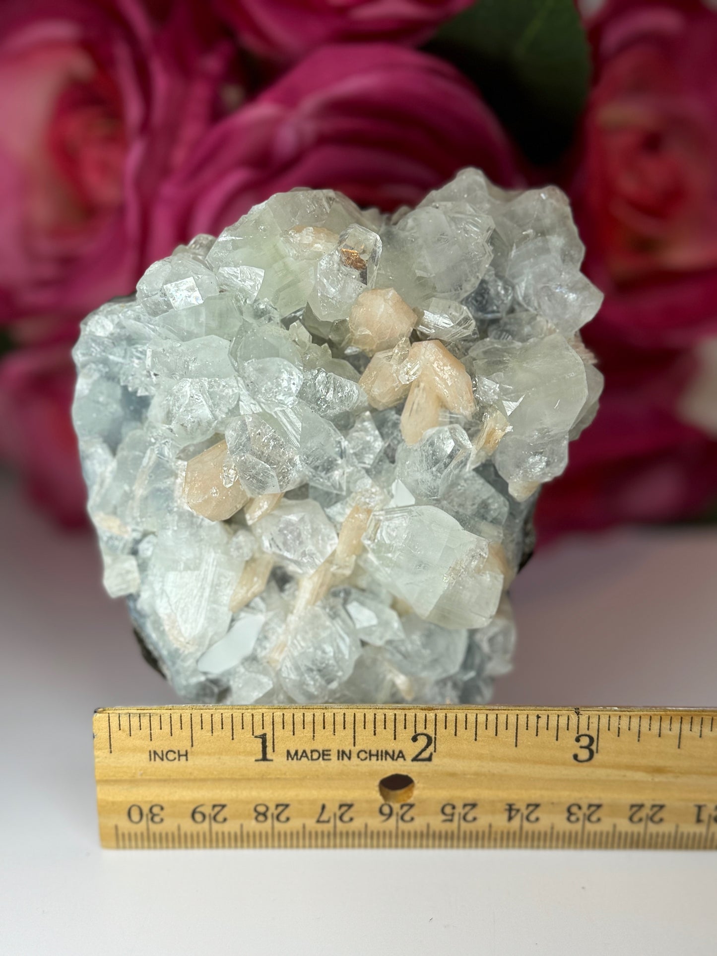 Apophyllite with Peach Stilbite