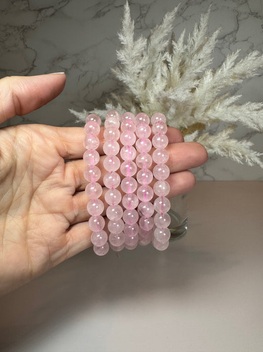 Rose Quartz Stretch Bracelet 8mm