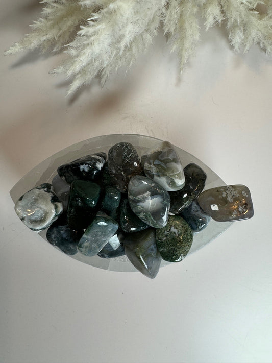 Moss Agate Tumbles