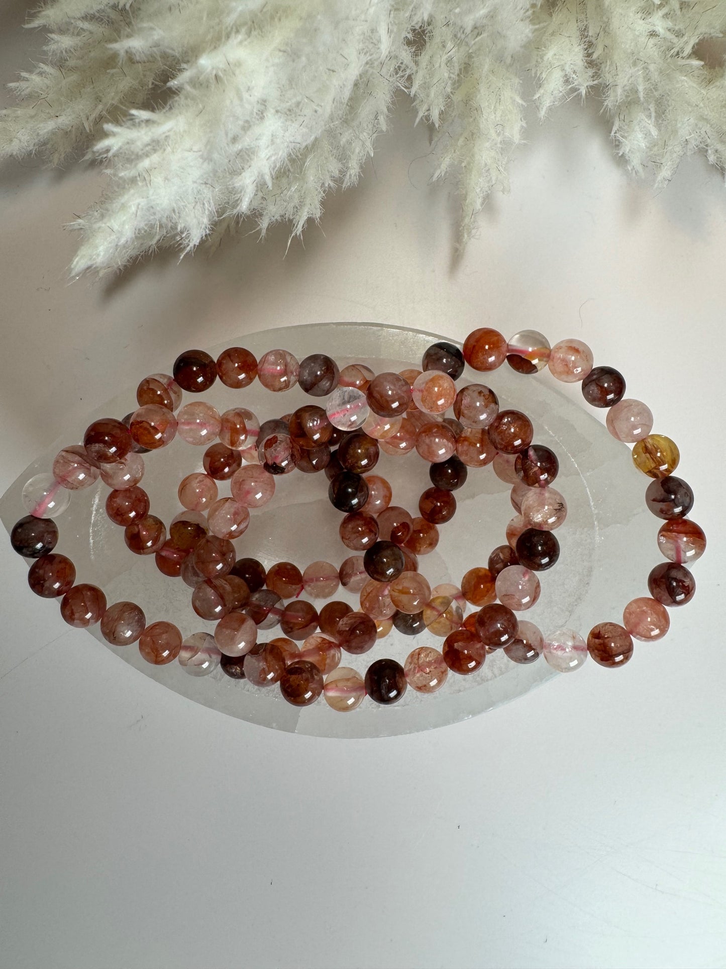 Fire Quartz Stretch Bracelet 8mm