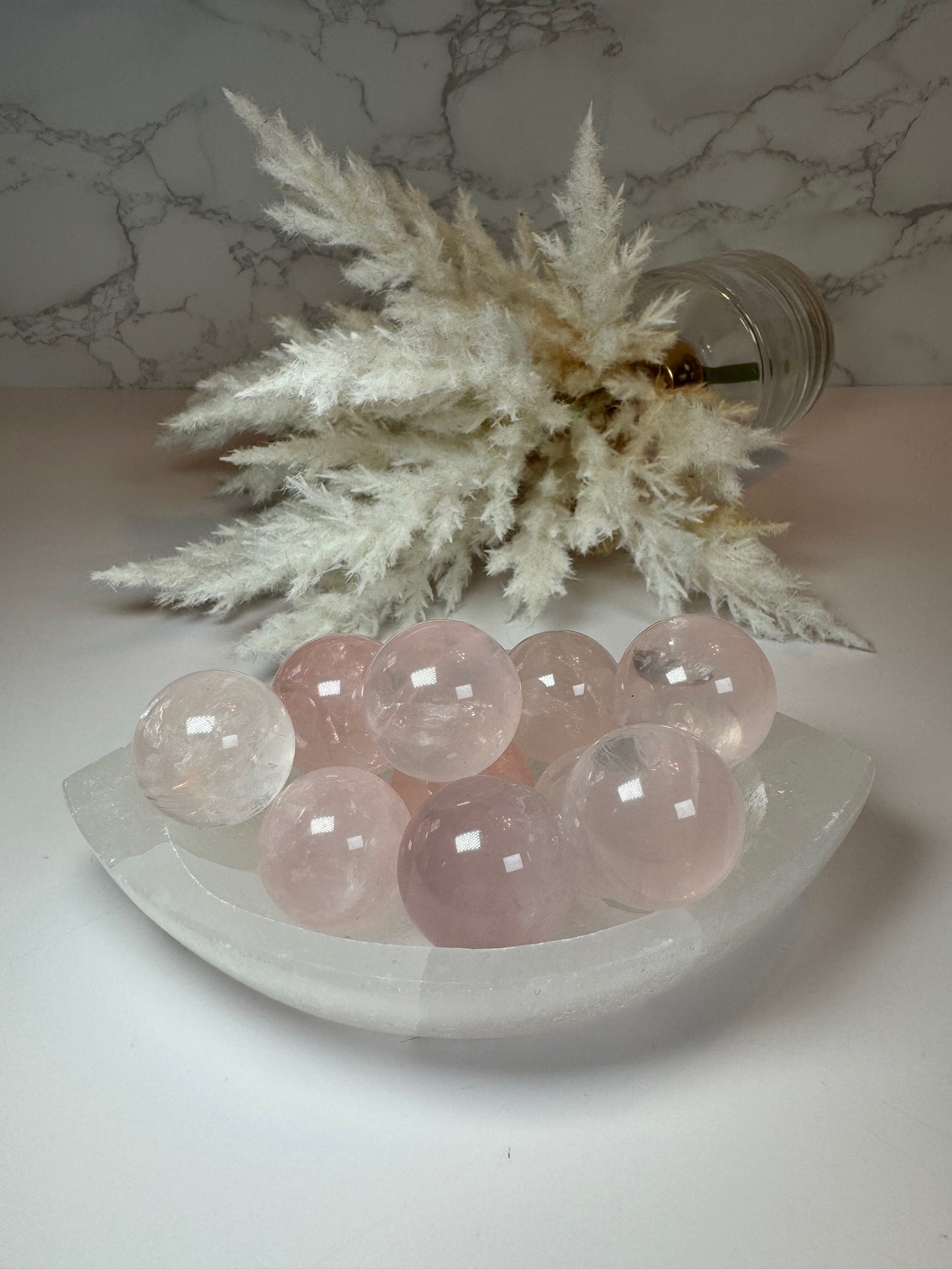 Rose Quartz Small Spheres