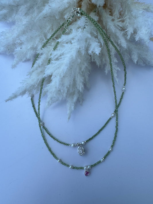 Peridot & Pearl Necklace