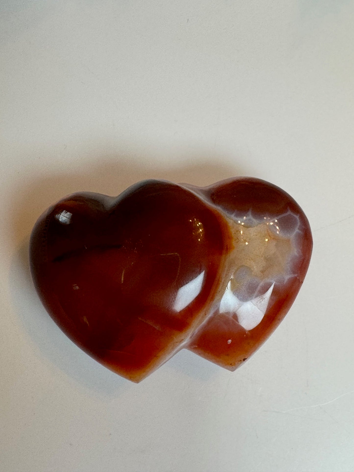 Carnelian Double Puffy Heart 10