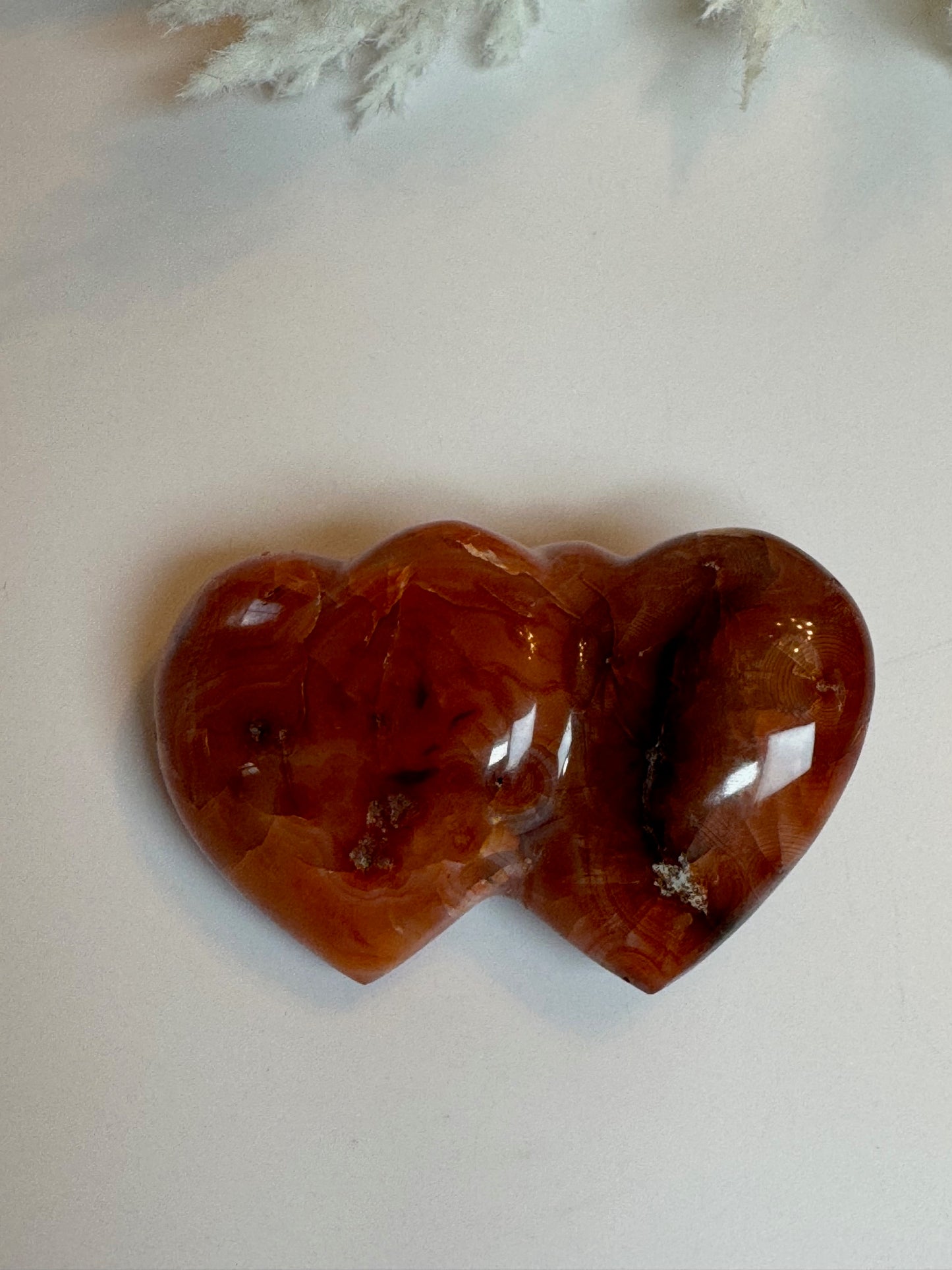 Carnelian Double Puffy Heart 12