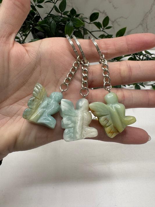 Caribbean Calcite Fairy Keychain