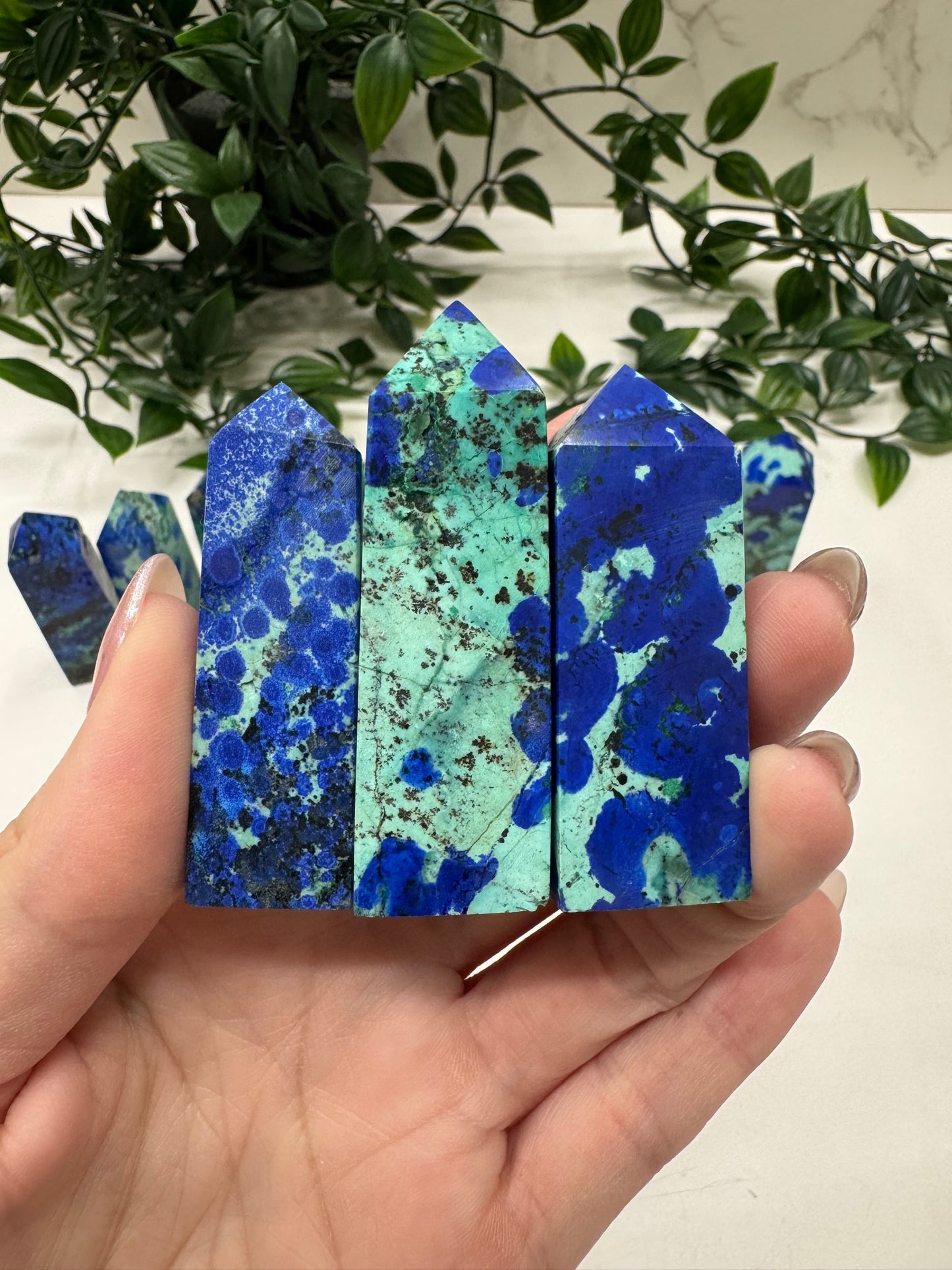 Azurite & Malachite Small Towers