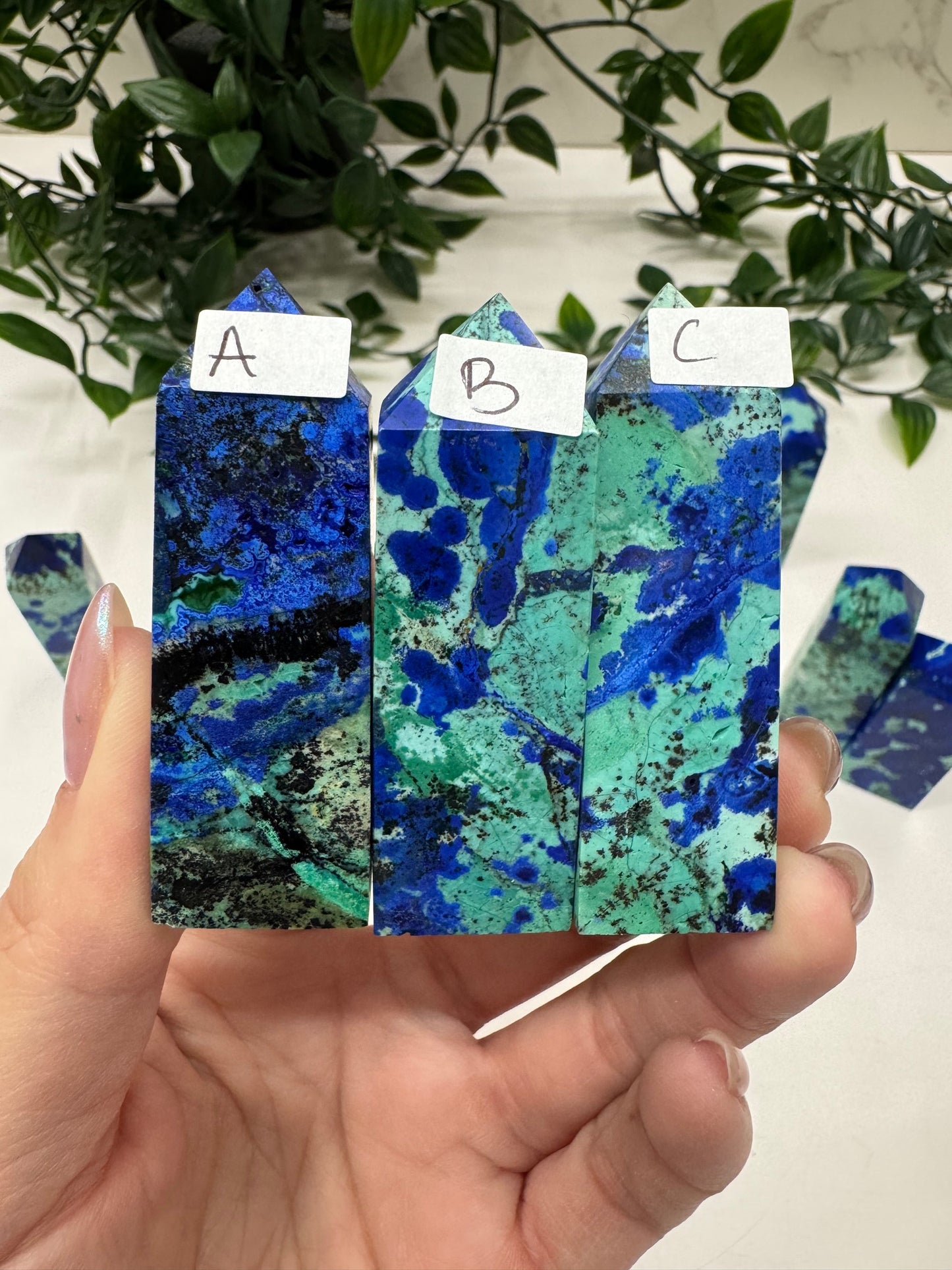 Azurite & Malachite Small Towers