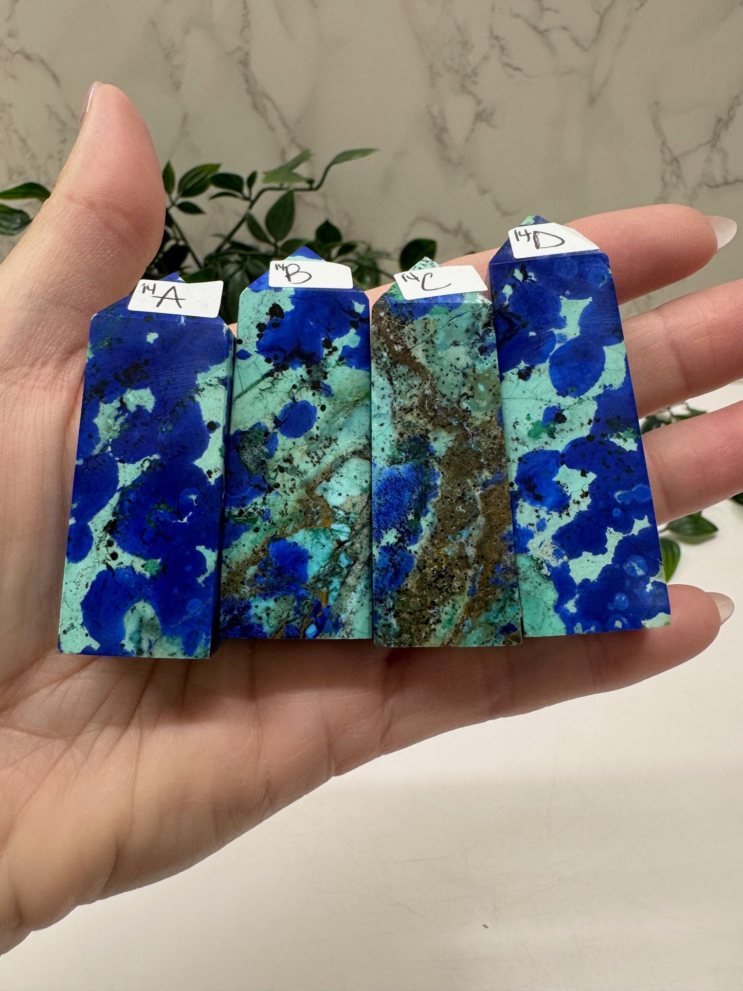 Azurite & Malachite Small Towers