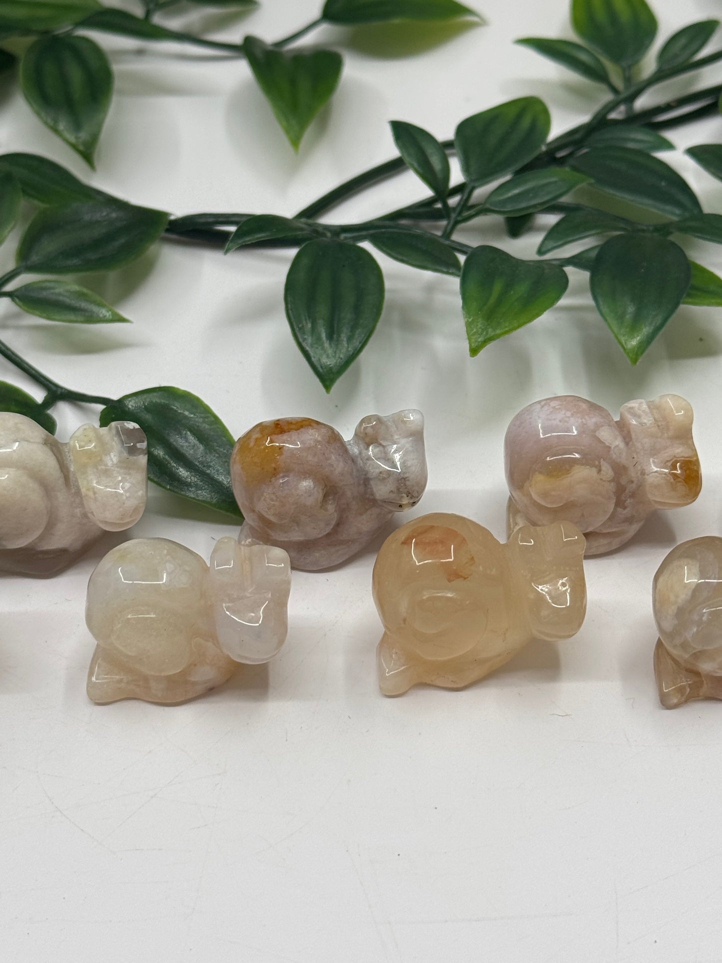 Flower Agate Mini Snail