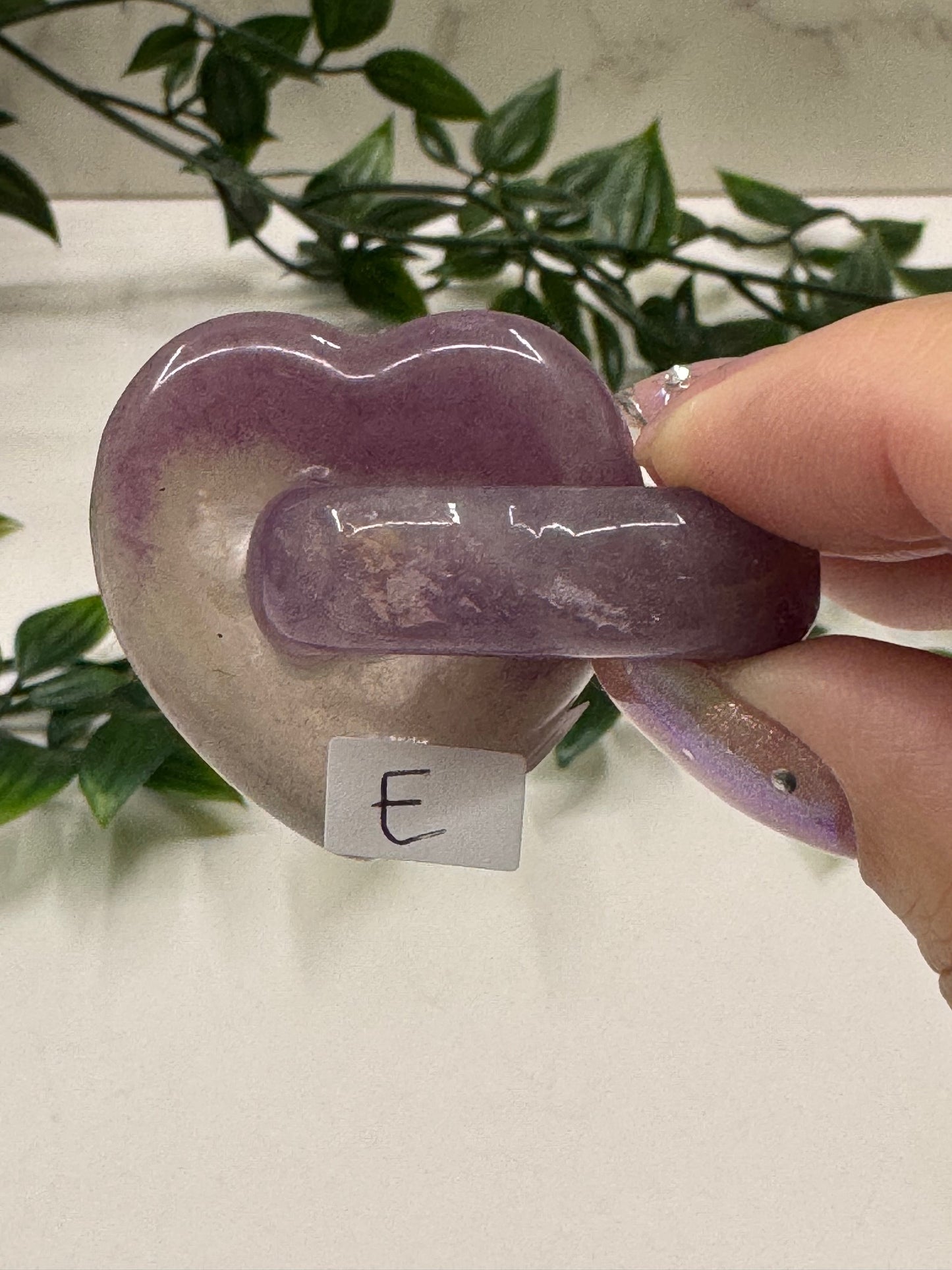 Fluorite Interlocking Hearts