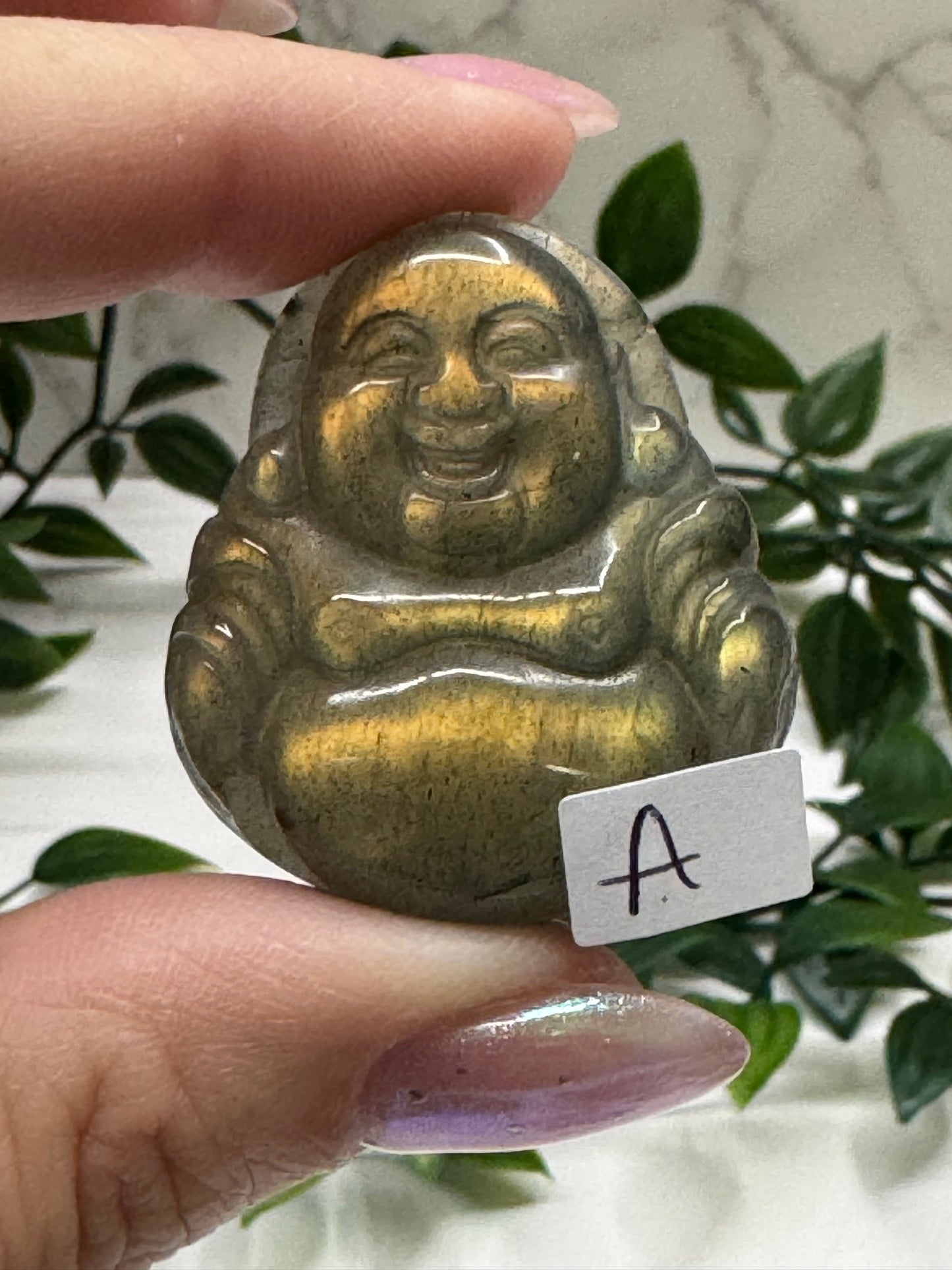 Labradorite Laughing Buddha
