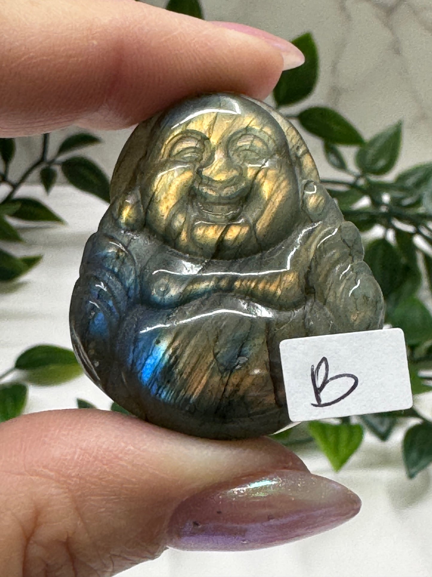 Labradorite Laughing Buddha