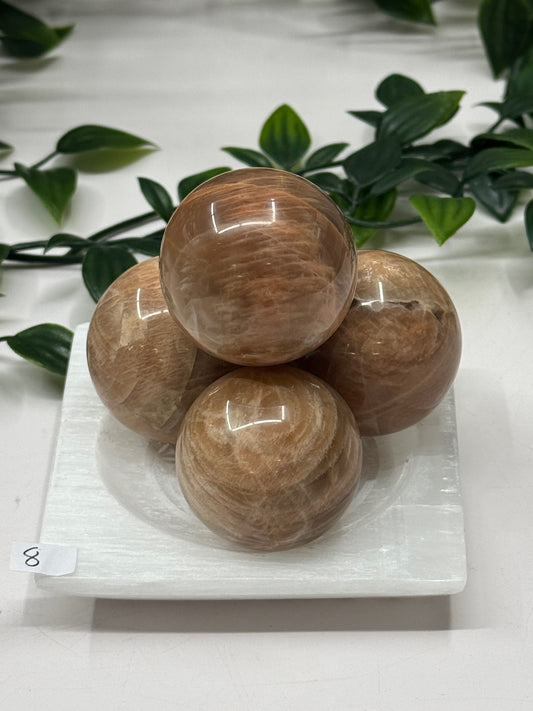 Peach Moonstone Small Spheres