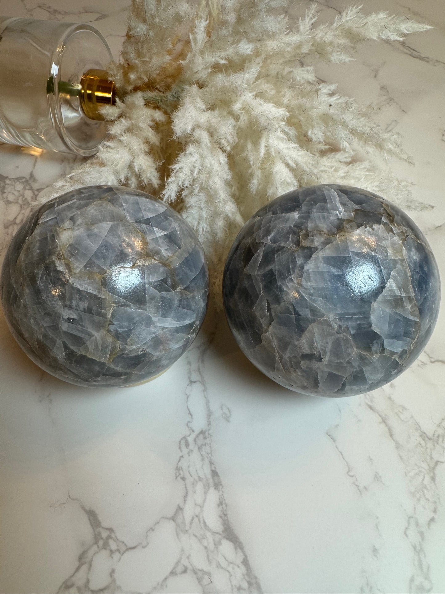 Blue Calcite Spheres