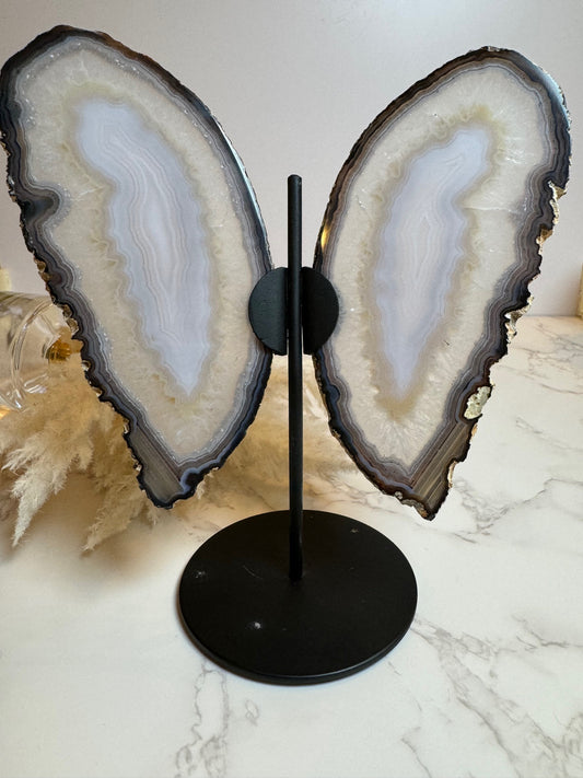 Agate Butterflies on stand