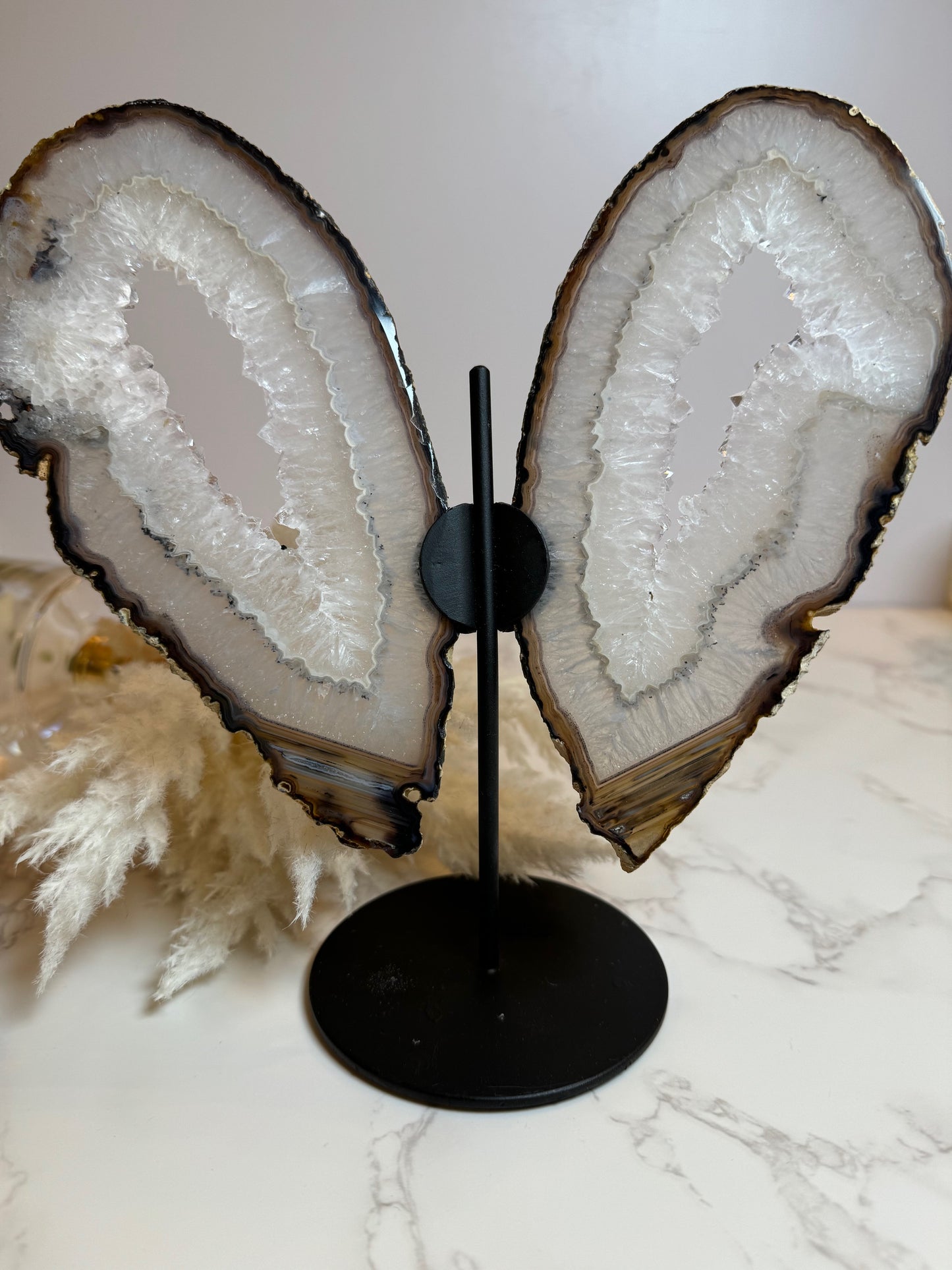 Agate Butterflies on stand