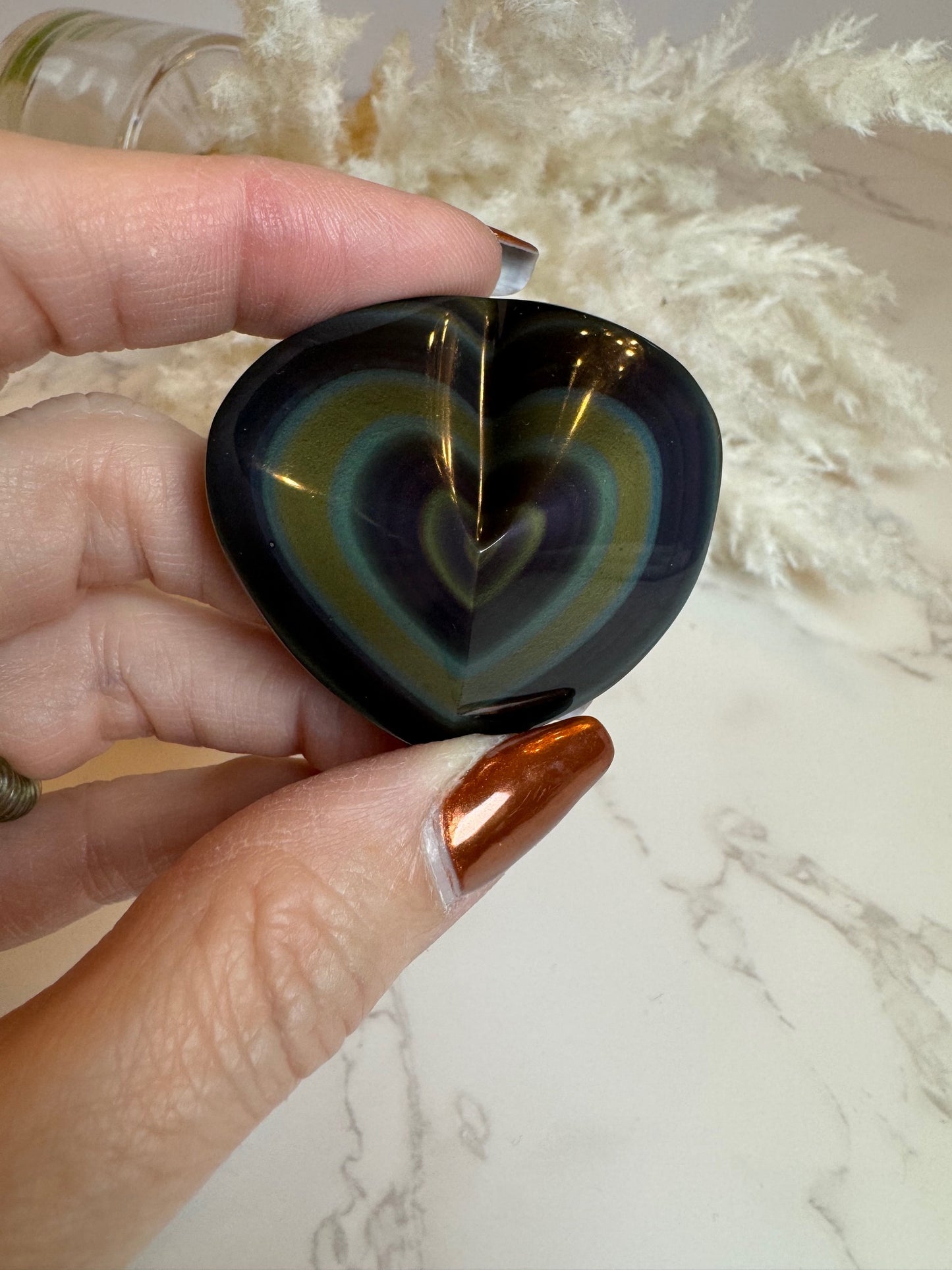 Rainbow Obsidian Hearts