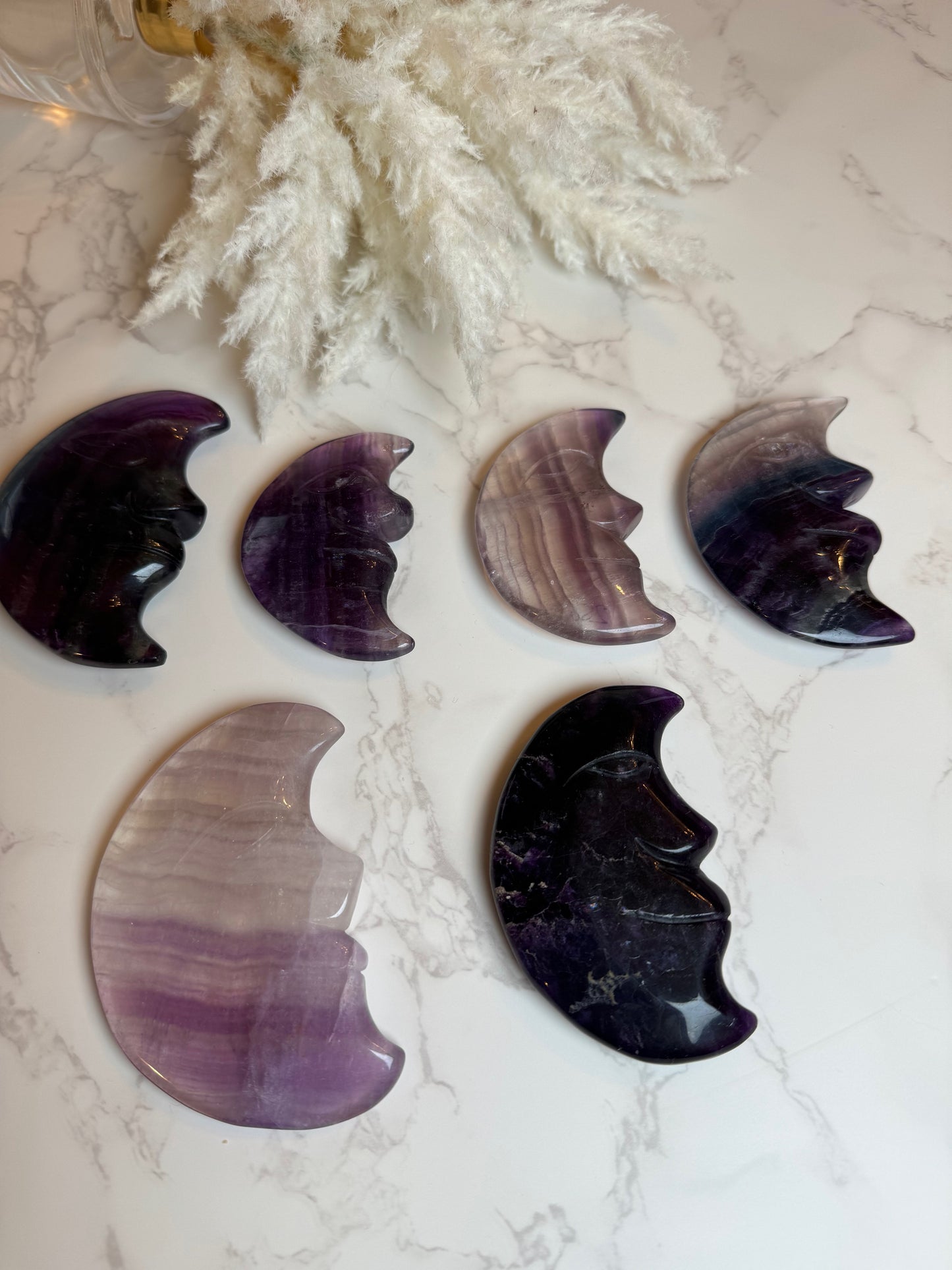 Fluorite Moon Faces