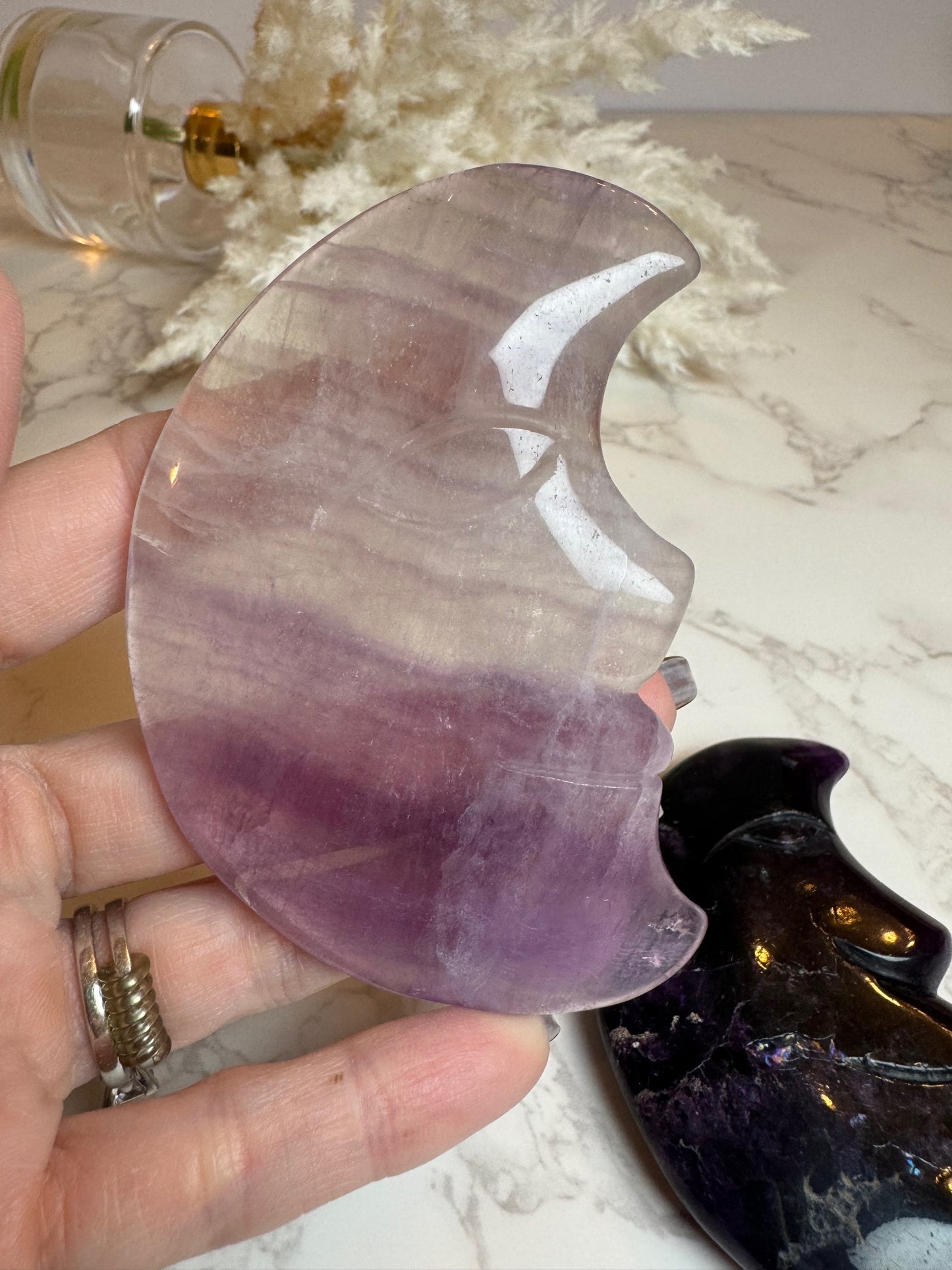 Fluorite Moon Faces