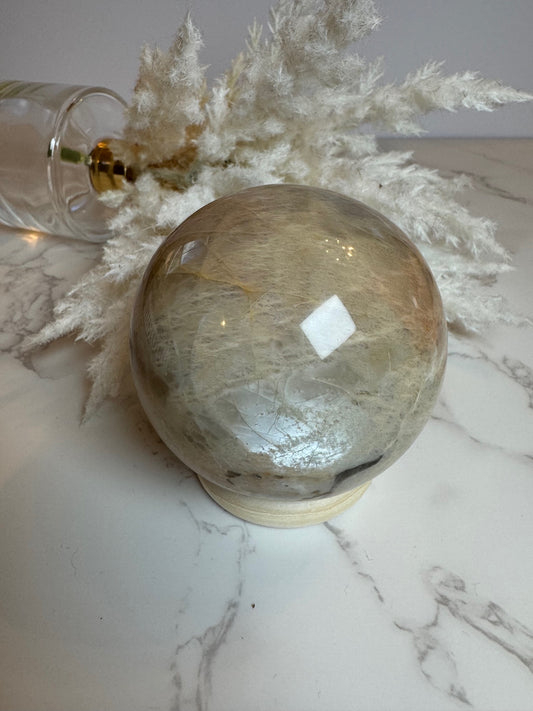 Peach Moonstone Sphere