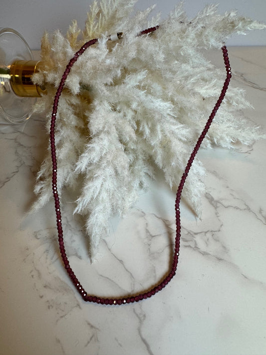 Garnet Faceted Necklace