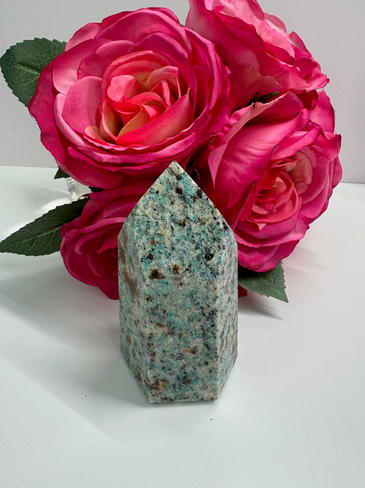 Amazonite & Garnet Tower